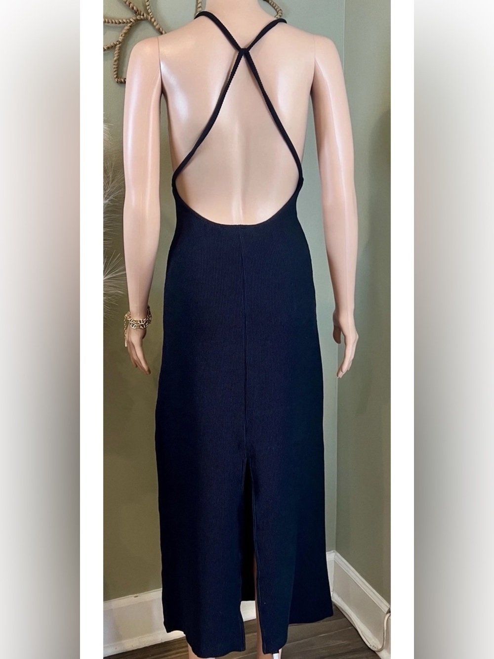 NWOT Free People Beach Moss Midi Dress XS Black - Picture 6 of 15